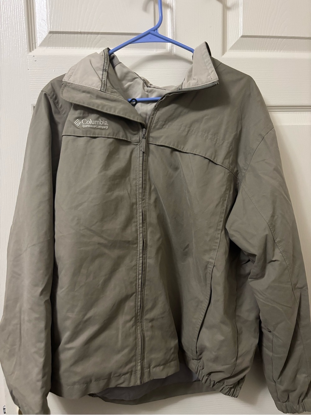 Columbia Men's Olive Green Hooded Windbreaker Jacket